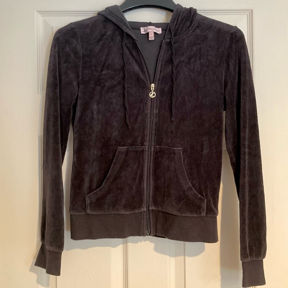 Juicy Couture Velour Zip Up Sweatshirt